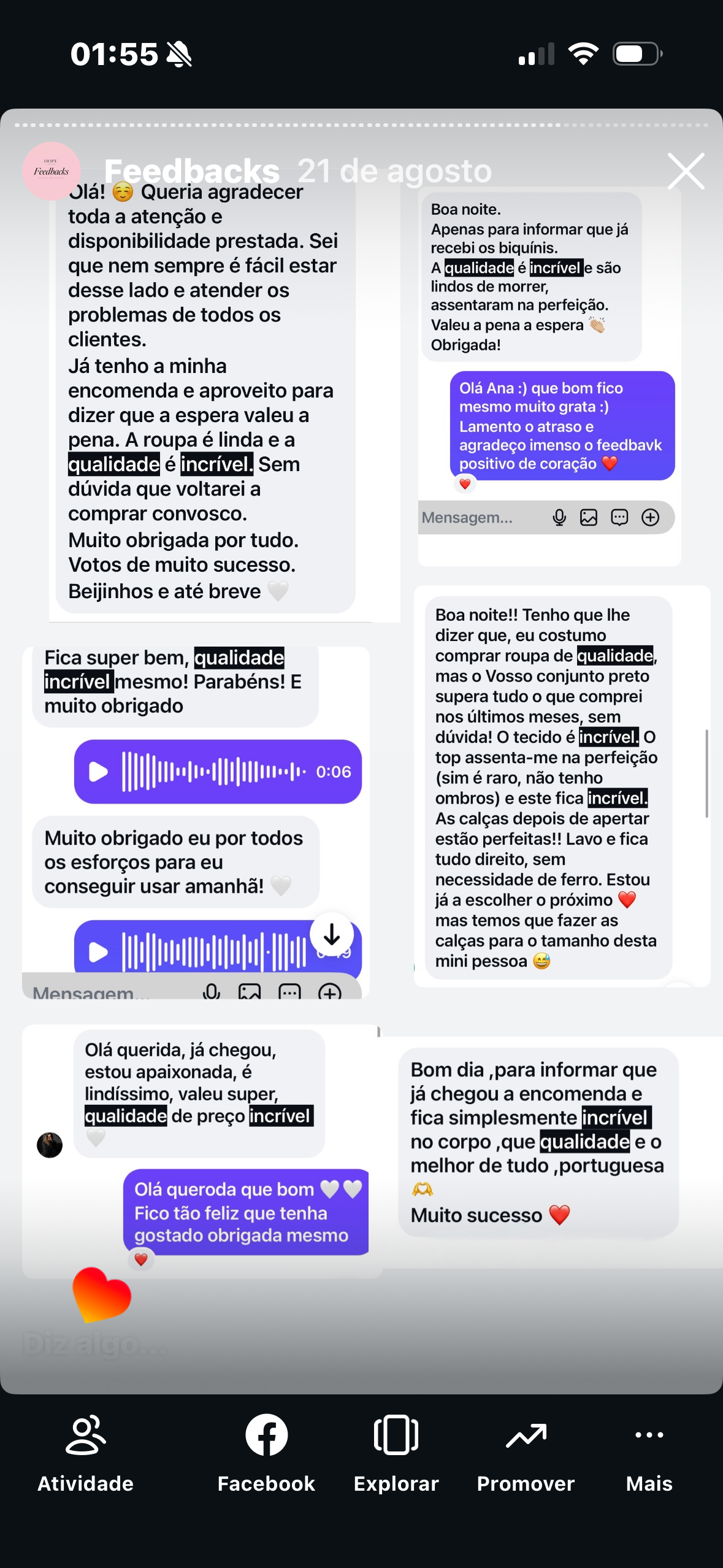 O que dizem sobre nós ?